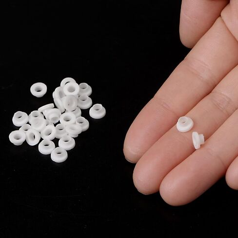 12pcs Nylon Flanged Sleeve Bearings [5mm Bore x 7.2mm OD x 13.5mm Length] Nylon Plastic Bushings for Shaft, White in Saudi Arabia