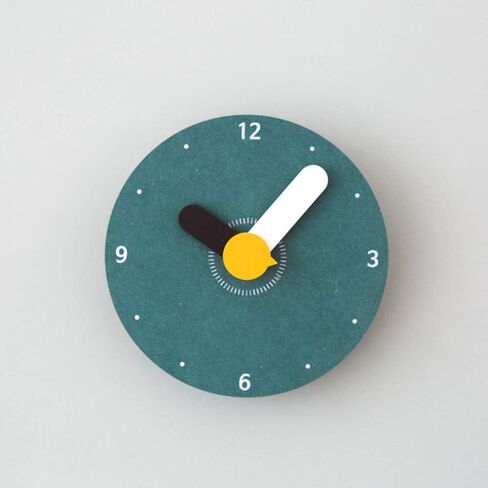 Retro Modern Wooden 'MINI' Wall Clock, Simplistic, Fashionable and Stylish, Silent Quartz Mechanism, Quality Materials made from Eco-Friendly MDF and Bamboo, Decor for Home/Office (Yellow) in Saudi Arabia