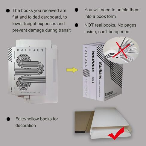 Decorative Books for Home Decor, Fake Books for Living Room Decor Aesthetic, Office Decor, Faux Books Decoration for Coffee Table Books Set, Bookshelf, Bedroom. No Pages Inside (Set Of 4 Pcs) in Saudi Arabia
