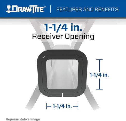 Draw-Tite 36311 Class II Frame Hitch with 1-1/4" Square Receiver Tube Opening , Black in Kuwait