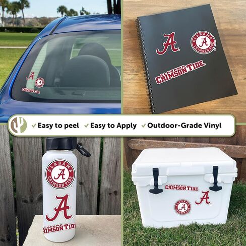 ملصقات صبار الصحراء جامعة ألاباما Crimson Tide Bama Cooler UA شارات الفينيل للكمبيوتر المحمول وزجاجة مياه وقصاصات السيارة T5 (النوع 5-1) in Saudi Arabia
