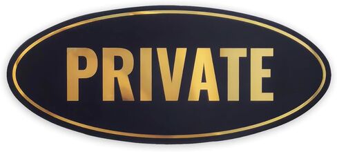 لافتة خاصة قطعة واحدة، 8 × 3.3 بوصة - ذاتية اللصق قوية - لمسة نهائية ذهبية عاكسة ممتازة - ألومنيوم - لافتة خصوصية لمدخل باب المكتب in Saudi Arabia