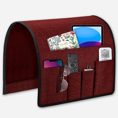 Joywell Sofa Armrest Organizer, Remote Control Holder for Recliner Couch, Arm Chair Caddy with 5 Pockets for Magazine, Tablet, Phone, iPad, Khaki in Saudi Arabia