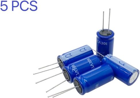 5 PCS Super Capacitor 8X25mm2.7V 5F Farad Capacitance Winding Type Energy Storage Capacity for Backup Power、Power Tools, Car DVD Navigation etc. (2.7V 5F) in Saudi Arabia