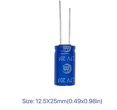 5 PCS Super Capacitor 8X25mm2.7V 5F Farad Capacitance Winding Type Energy Storage Capacity for Backup Power、Power Tools, Car DVD Navigation etc. (2.7V 5F) in Saudi Arabia