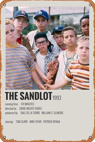 The Sandlot Vintage Movie Poster Tin Sign Retro Vintage Metal Sign for Home Bar Club Pub Cafe Wall Art Decor Gift 8x12 inch in Saudi Arabia