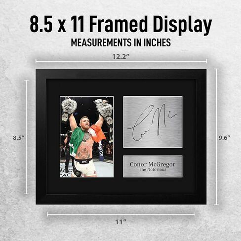 HWC Trading Conor McGregor هدية مؤطرة موقعة مطبوعة بتوقيع UFC عرض صورة مطبوعة - مقاس حرف أمريكي in Kuwait