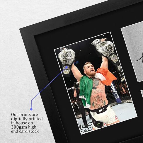 HWC Trading Conor McGregor هدية مؤطرة موقعة مطبوعة بتوقيع UFC عرض صورة مطبوعة - مقاس حرف أمريكي in Kuwait