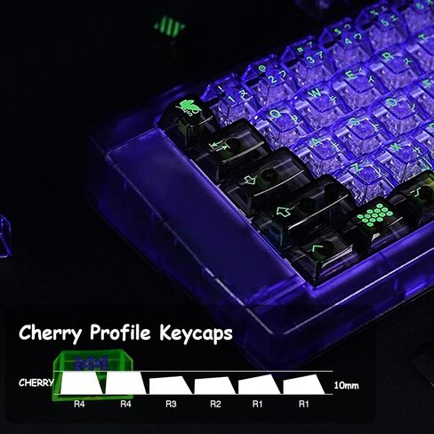 JOMKIZ Keycaps, 148 Keys Dye Sublimation Cherry Profile Keycaps Japanese PBT Keycap Set for Cherry MX Switches ISO/ANSI Layout Mechanical Keyboards in Saudi Arabia