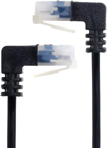 xiwai Ultra Slim Cat6 Ethernet Cable RJ45 Left to Right Angled 25cm UTP Network Cable Patch Cord 90 Degree Cat6a LAN for Laptop Router TV BOX in Saudi Arabia