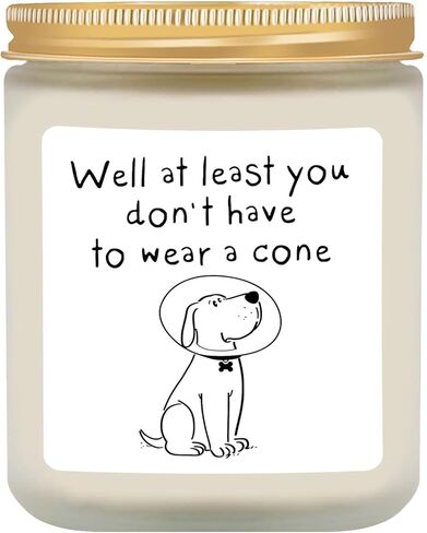 Get Well Soon Gifts for Women Men, Get Well Gifts for Women After Surgery, at Least You Don't Have to Wear A Cone Lavender Scented Candle for Home Decor, Surgery Recovery Gifts for Friends in Kuwait