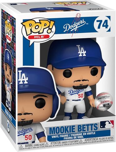 بوب فانكو بوب! MLB: Dodgers - Mookie Betts (الزي المنزلي) (مزود بغطاء حماية صندوق بوب بلاستيكي متوافق)، 3.75 بوصة in Saudi Arabia