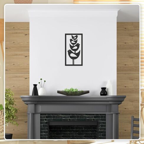 Tandefio Mid Century Wall Art Retro Birds Art Wall Decor Modern Metal Stacked Birds Art Atomic Age Birds Wall Decor for Home Living Room Wall Art Interior Decoration 15.8" x 8.7" in Saudi Arabia