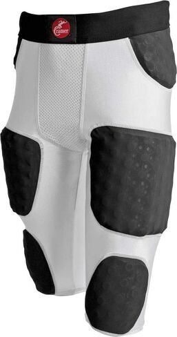 Cramer Hurricane 7 Pad Football Girdle, with Thigh, Hip and Tailbone Pads, Football Pants with Foam Padding for Extra Protection, Football Practice Gear with Intergrated Girdle , Gray, X-Large in Saudi Arabia