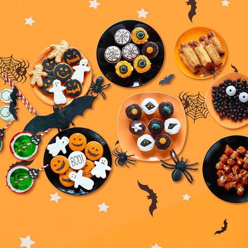 Halloween Tablecloth, 2 PCS Halloween Tablecloth Plastic, Halloween Disposable Tablecloth, 54" x 108" Halloween Tablecloth Rectangle, Halloween Table Cover for Halloween Party Supplies Decorations in Saudi Arabia