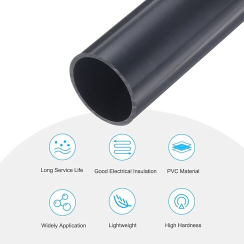 MECCANIXITY 5/16 بوصة PVC أنبوب صلب أنبوب دائري أنابيب الأجهزة أنابيب 8 مم معرف 10 مم OD 9 بوصة طول أبيض عالي التأثير لأنابيب المياه، الحرف اليدوية، غلاف الكابل قطعتان in Saudi Arabia
