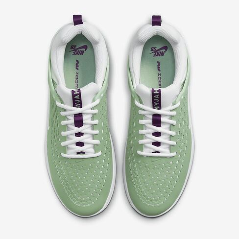 حذاء تزلج SB Zoom Nyjah 3 من Nike (DJ6130-100، أبيض/أبيض ساميت/وردي مفرط/أسود) مقاس 9 in Kuwait