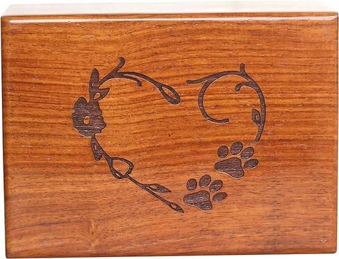 Wooden Urn Box For Pet Ashes | Wood Cremation Urns For Cat and Dog Ashes | Rosewood Urns | Funeral Urns | Handmade Urns | Keepsake Urns (6 x 4 x 2.75) in Saudi Arabia