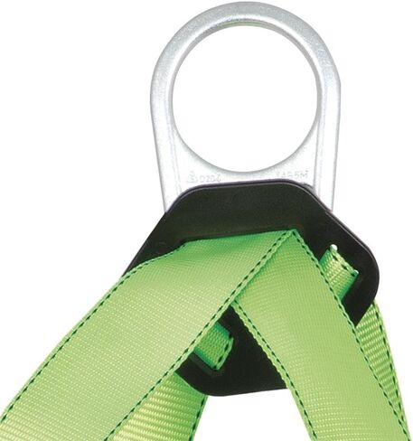 Peakworks حزام أمان كامل للجسم للحماية من السقوط مع حزام تحديد المواقع، دعم قطني مبطن، حلقات على شكل حرف D للظهر والجانب، أبازيم تمرير من خلال الساق، Hi Vis أخضر/أسود، متوسط، V8255222 in Kuwait