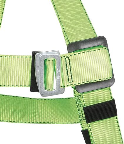 Peakworks حزام أمان كامل للجسم للحماية من السقوط مع حزام تحديد المواقع، دعم قطني مبطن، حلقات على شكل حرف D للظهر والجانب، أبازيم تمرير من خلال الساق، Hi Vis أخضر/أسود، متوسط، V8255222 in Kuwait