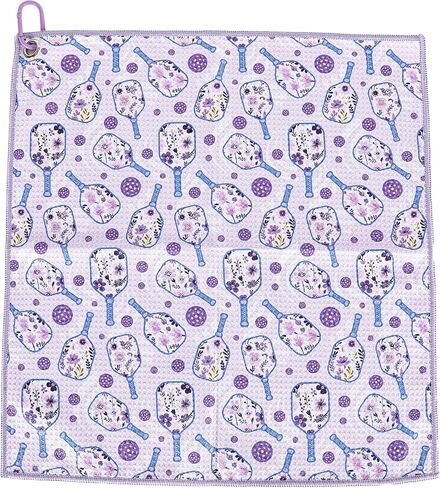 ASVP Shop Pickleball Towel Stylish 15x17 Inch Microfiber Athletic Towels with Carabiner Clip - The Ultimate Pickleball Towel for All Pickleball Fans (Purple) in Saudi Arabia