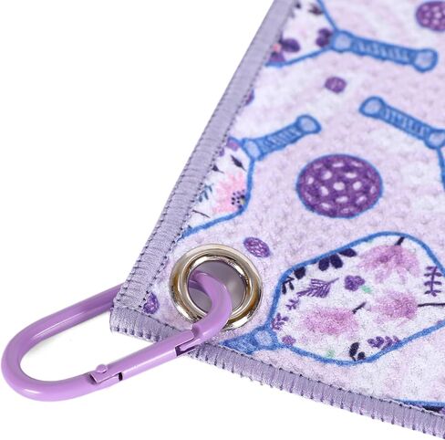 ASVP Shop Pickleball Towel Stylish 15x17 Inch Microfiber Athletic Towels with Carabiner Clip - The Ultimate Pickleball Towel for All Pickleball Fans (Purple) in Saudi Arabia