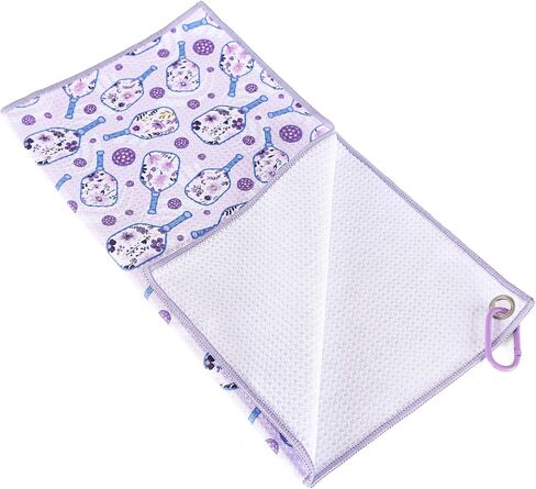 ASVP Shop Pickleball Towel Stylish 15x17 Inch Microfiber Athletic Towels with Carabiner Clip - The Ultimate Pickleball Towel for All Pickleball Fans (Purple) in Saudi Arabia
