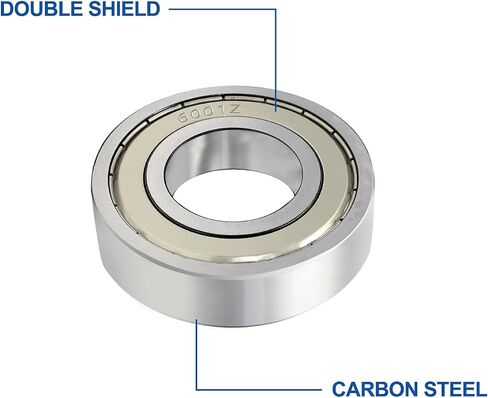 2pcs 6001ZZ 12mm x 28mm x 8mm Steel Ball Bearings- Bearing Steel and Double Rubber Sealed Miniature Deep Groove Ball Bearings in Saudi Arabia