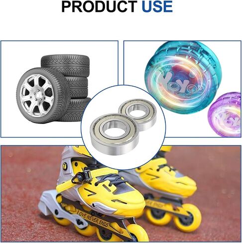 2pcs 6001ZZ 12mm x 28mm x 8mm Steel Ball Bearings- Bearing Steel and Double Rubber Sealed Miniature Deep Groove Ball Bearings in Saudi Arabia