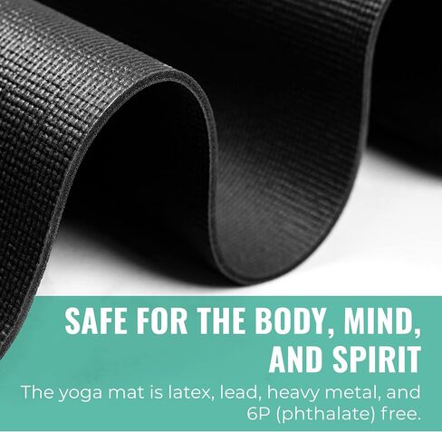 Plus Yoga Mats with Carrying Strap, 72 by 24 Inches, 5mm Thick, Non-Slip Studio Mat, Anti-Tear, Easy to Clean, Pack of 10 in Saudi Arabia