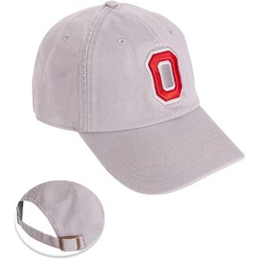 Desert Cactus The Ohio State University Baseball Hat OSU Buckeyes Brimmed Embroirderd Hats Cap Adjustable Cloth Strap Adult (Style B1) Gray