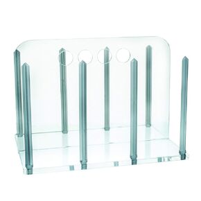 EISCO Petri Dish Rack for 60mm Hold up to 60 Dishes - Clear Acrylic