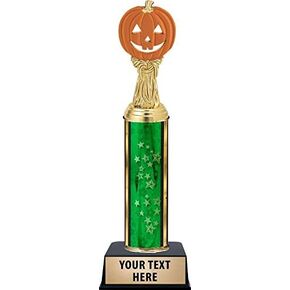 Crown Awards Halloween Pumpkin Trophies, Personalized Orange Halloween Pumpkin Trophy, Your Own Engraving Included Prime