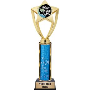 Crown Awards Rock Climbing Trophies, 11" Gold Star Rock Climbing Trophy with Engraving Included Prime