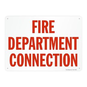 SmartSign "Fire Department Connection" Sign | 10" x 14" Aluminum