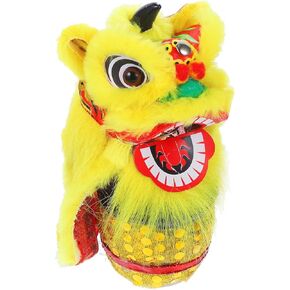 Mikinona الأسد طبل زخرفة الرقص السنة الصينية الجديدة التنين تمثال تمثال الأسد الصيني التقليدي تماثيل الأسد الصينية العام الجديد تمثال الأسد التوضيح 3D في الهواء الطلق الصوف الاصطناعي in Kuwait