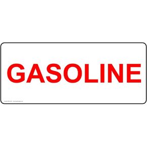 ComplianceSigns.com Gasoline Safety Label Decal, 14x5 inch Vinyl for Fuel Hazmat
