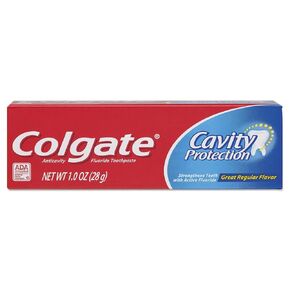 Central Sales Company Colgate Cavity Protection Fluoride Toothpaste, Great Regular Flavor, Travel Size Tsa Approved, White, 1 Ounce