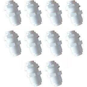 3/8" RO Water Tube Fitting,Bulkhead Connector,Quick Connect Bulkhead Connector,for RO Water system,Water filters,Water purifiers tube Fittings Pack of 10.