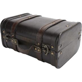Vintage Wood Suitcases, Retro Suitcase Wooden Storage Box Studio Decoration Window Display Photography Props Suitcase