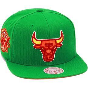 Mitchell & Ness Chicago Bulls NBA Like Mike Snapback Hat Adjustable Cap - Green/Orange