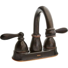 Moen WS84667BRB Caldwell Two-Handle High Arc Bathroom Faucet, Pack of 1, Mediterranean Bronze
