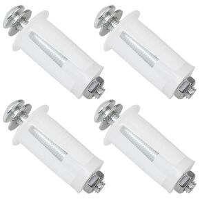 4PCS Top Mount Universal Toilet Seat Hinge Screws Toilet Cover Screws Screw Cover Expansion Screws Top Mount Quick Release Mounting Screws White