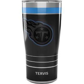 Tervis Traveler NFL Tennessee Titans - Night Game Triple Walled Insulated Tumbler Travel Cup Keeps Drinks Cold & Hot, 20oz, Stainless Steel
