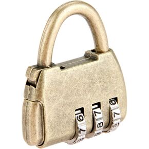 Vintage Combination Lock, Decorative Password Padlock, Lock Head Digital Number Code Lock for Cabinet Jewelry Gift Wooden Box