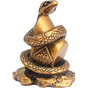 Feng Shui 2025 Snake and Dragon Turtle Wealth Prosperity Luck Resin Statue (Dragon Turtle ＆ Snake)