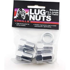 Gorilla Automotive 73087B Standard Mag Open End Lug Nuts (1/2" Thread Size)
