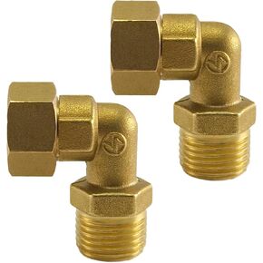 Clawfoot Bathtub Faucet Upgrade Kit - Brass Elbow Adapters, Easy Water Line Connection, 1/2 IPS Female to 1/2 IPS Male, Set of 2 (Chrome Plated)