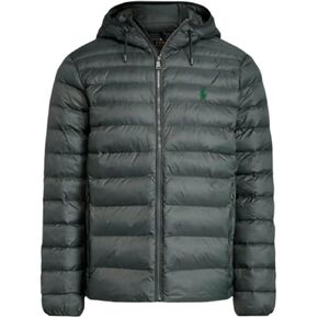 Polo Ralph Lauren Men's Lightweight Hooded Bleeker Jacket (Grey, Large)