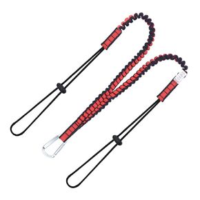 UDL100012 Kaptor Twin Leg Tool Lanyard, ANSI Compliant, 35"-53" (Relaxed - Expanded), Red/Black